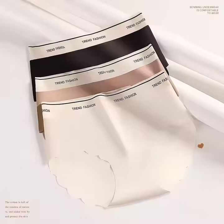 2024 New Arrival Women's Panties Sexy Mid-rise Briefs 2pcs Per Pack Comfortable Ice Silk Seamless Underpants for Girls Underwear