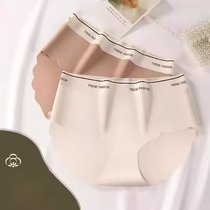 2024 New Arrival Women's Panties Sexy Mid-rise Briefs 2pcs Per Pack Comfortable Ice Silk Seamless Underpants for Girls Underwear