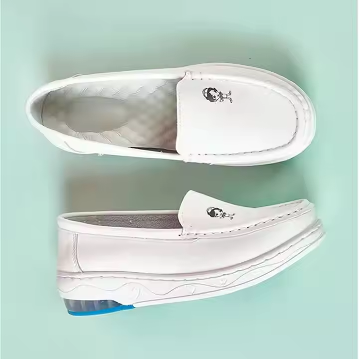 Nursing Shoes Hospital for Women White Shoes Wedge Heels Comfort Breathable Soft Bottom Flat Anti-slip Nurse Safety Work Shoes