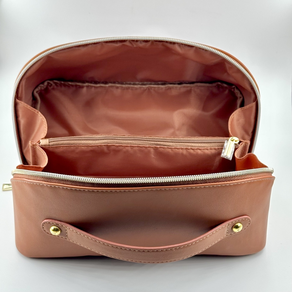 PU Leather Large Capacity Travel Women Cosmetic Bag Travel Organizer Waterproof Storage Zipper Makeup Brush Pouch Bags