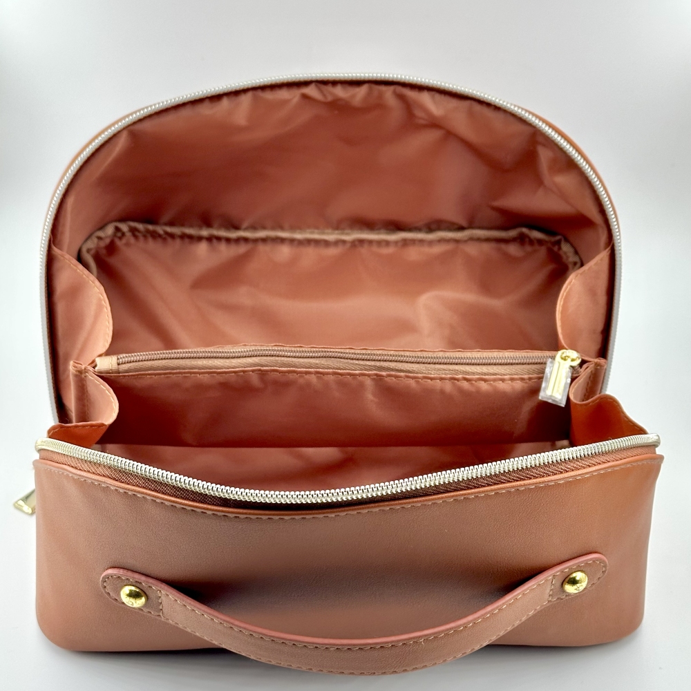 PU Leather Large Capacity Travel Women Cosmetic Bag Travel Organizer Waterproof Storage Zipper Makeup Brush Pouch Bags