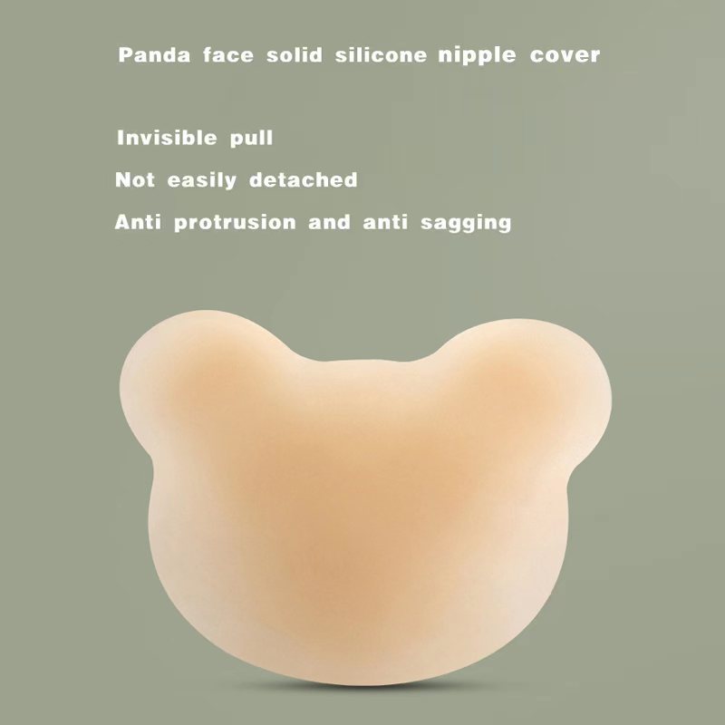 Silicone breast nipple pasties bear shape cute girl nipple cover reusable adhesive nipple covers