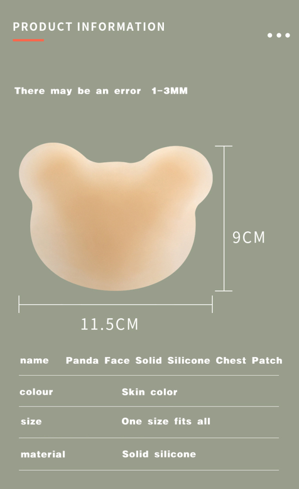 Silicone breast nipple pasties bear shape cute girl nipple cover reusable adhesive nipple covers