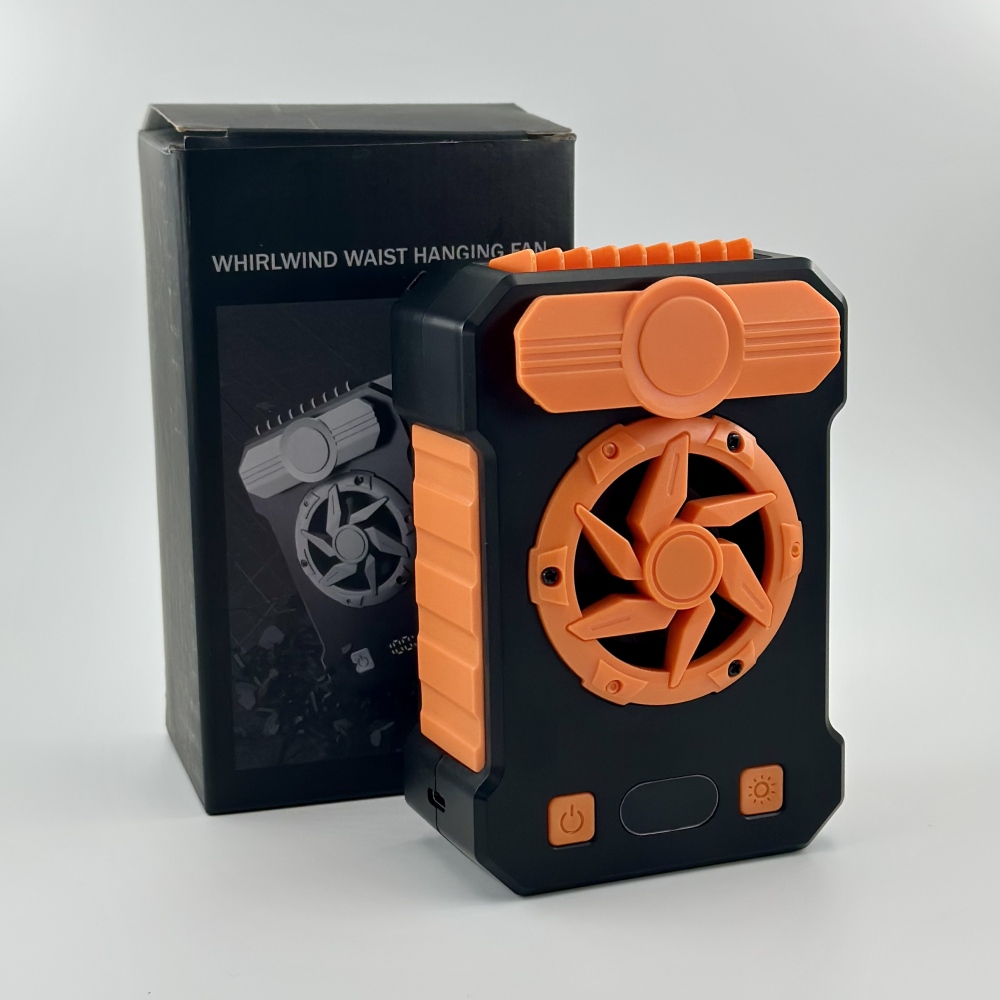 Portable Small 10000mAh USB Mini Waist Hanging Fan Lanyard Hanging Neck Waist Cooling Fan With Flashlight night light