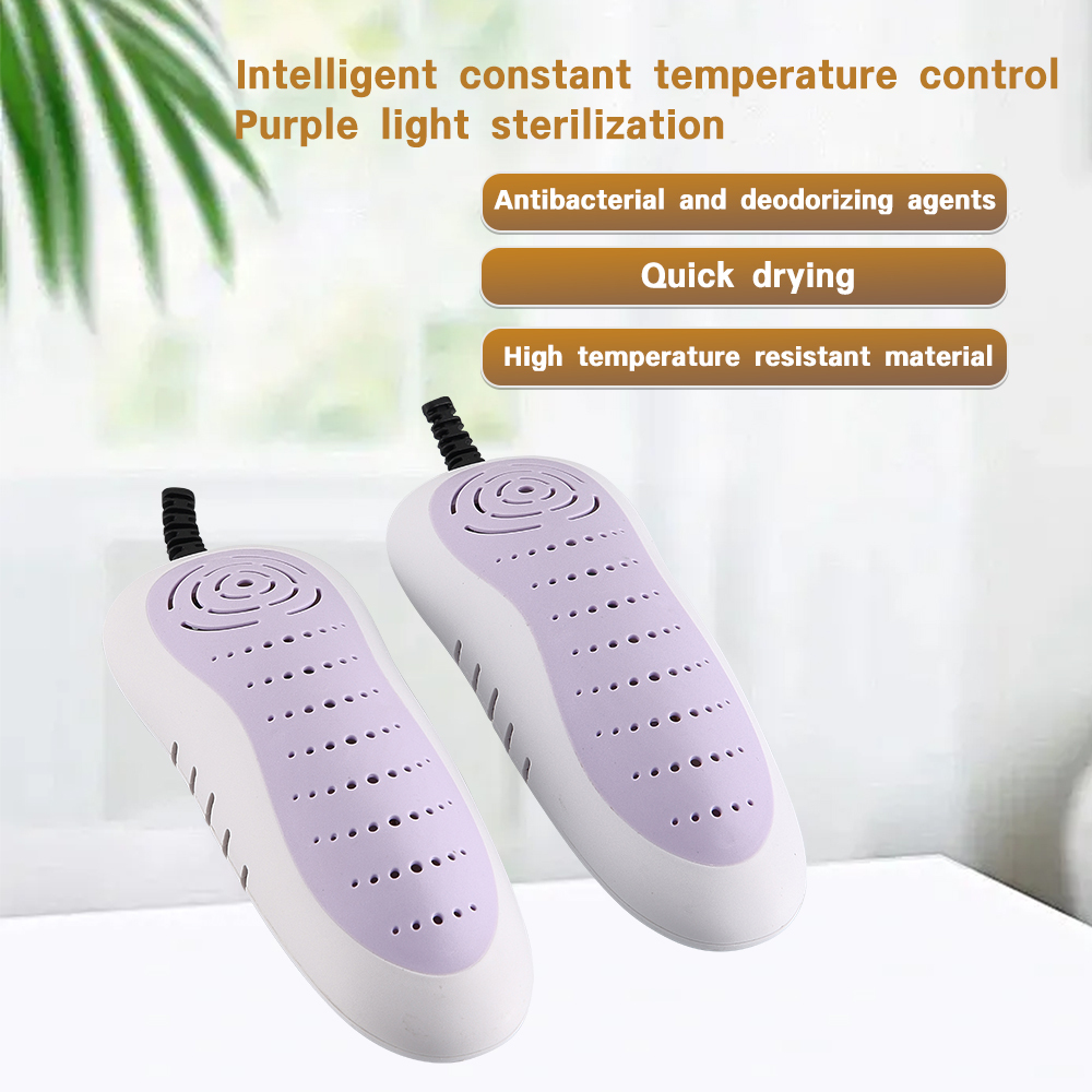 2025 New Arrival Electric Shoe Dryer RD-888 With Timer 4H 8H 12H PTC Heater Blue Light for Boot Warmer Sanitizing Deodorizing Portable Dryer Purple for Winter
