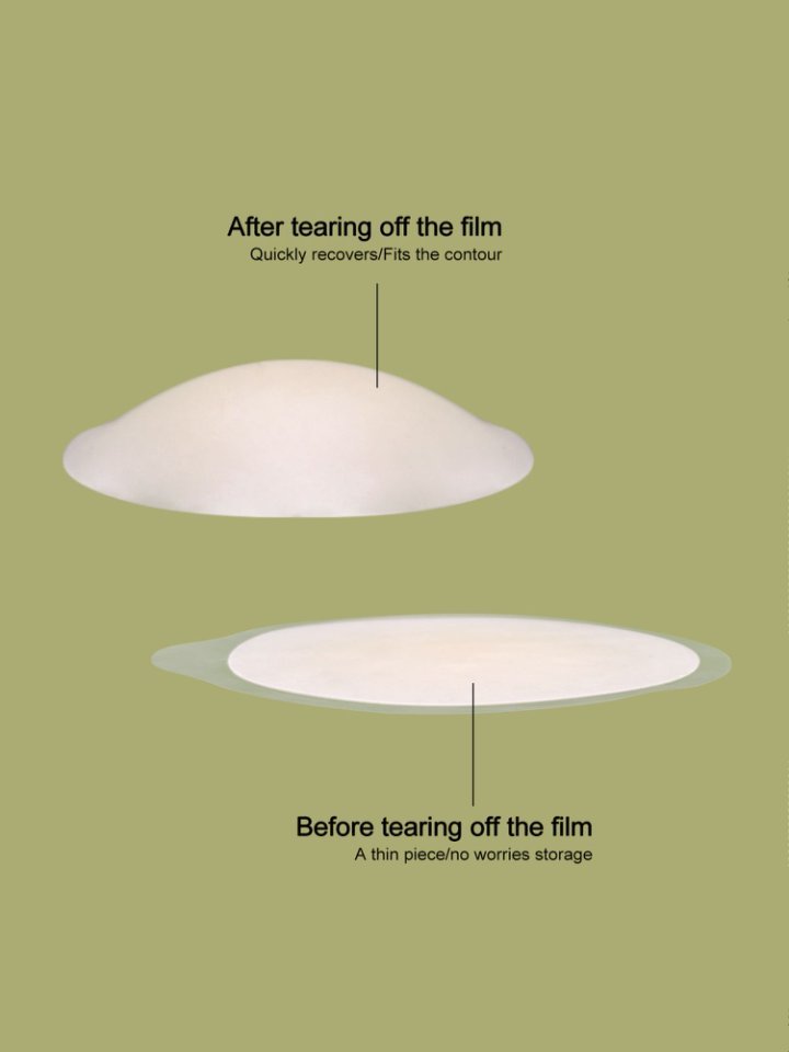 2025 New Upgraded Nipple Cover 8cm 100% Silicone Reusable Adhesive Silicone Nipple Pad Thin Invisible Breast Pasties Waterproof Underwear Accessories for Women Girls Wedding dress Seaside Sports Dress Daily