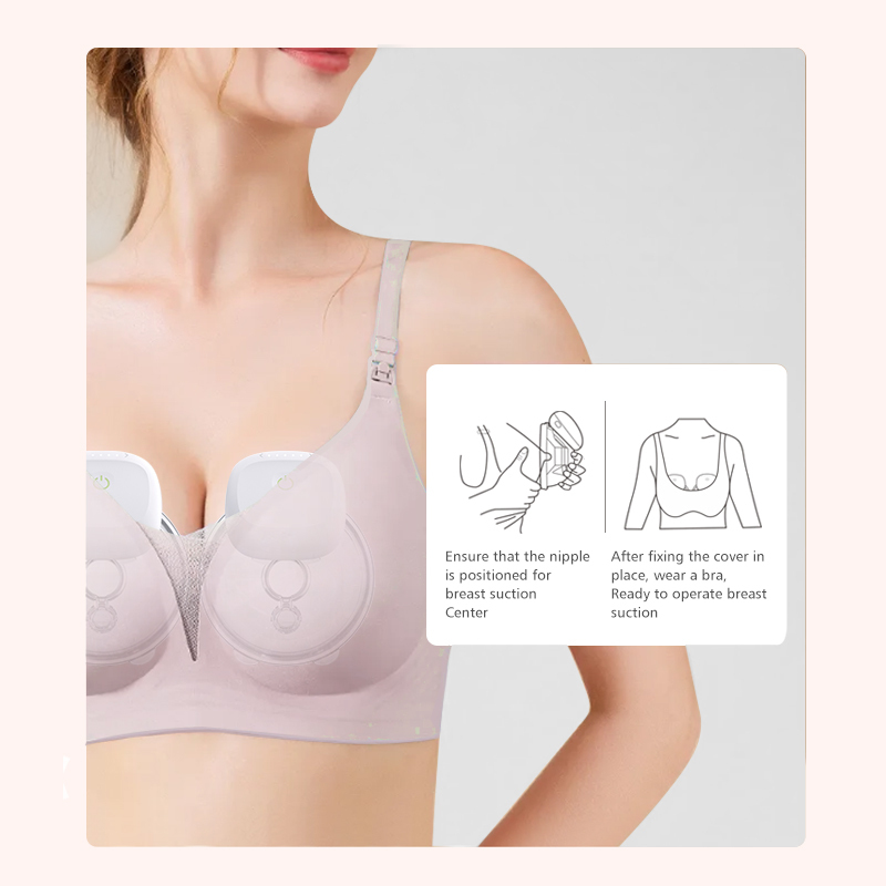 Hands-Free Wearable Breast Pump Double Silicone Electric Suction Breast Pump