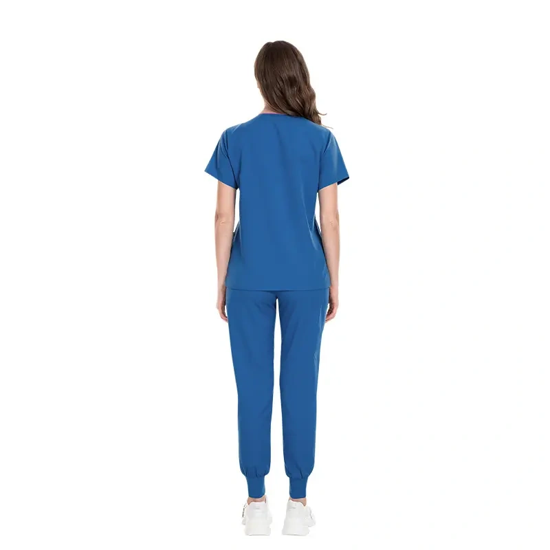 Nursing Uniform Sets Unisex Women Men Short Sleeves Overalls Scrubs Set Nurse Uniforms for Hospital Top & Pants Multi Pocket