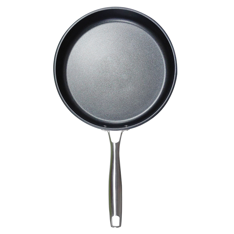 Compound Steel Frying Pan 28cm Cast Steel Handle Skillet Pot 11inch Kitchen Cooking Cookware Compatible with All Cooktops