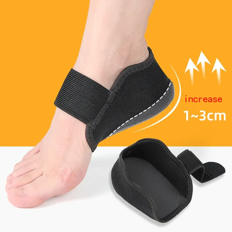 Heel Insoles Protector for Shock Absorption and Height Increase Shock-absorbing and Pressure-relieving Velcro Pad