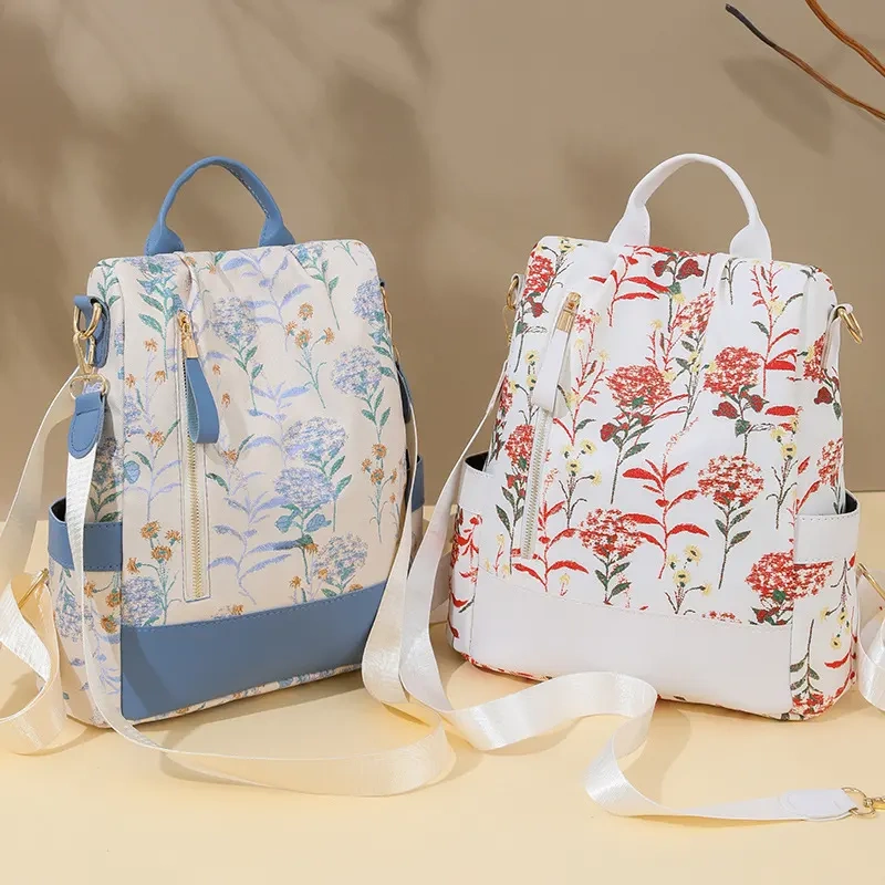 Women's Backpack Korean Version Trendy Portable School Backpack Simple Casual Multi-functional Student Backpack