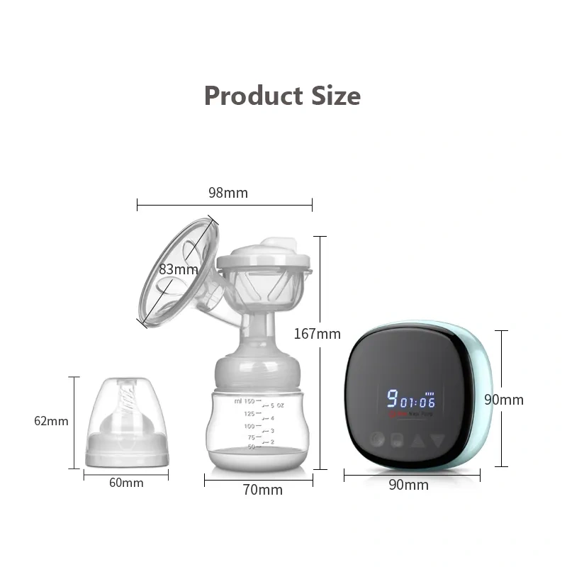 Rechargeable Electric Breast Pump Silent Breast Pump Milk Collection for Mother and Baby