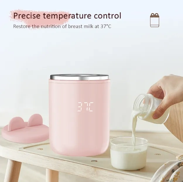 Portable Bottle Warmer Wireless Fast Charging and Long Battery Life Multifunctional for Baby Milk