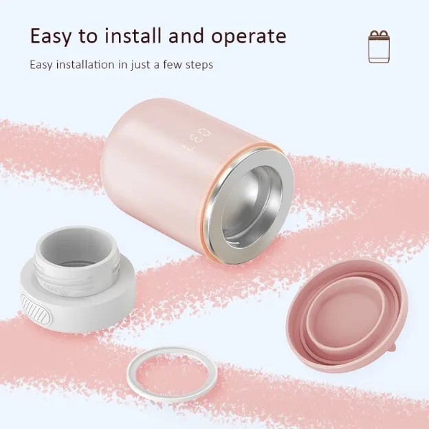 Portable Bottle Warmer Wireless Fast Charging and Long Battery Life Multifunctional for Baby Milk