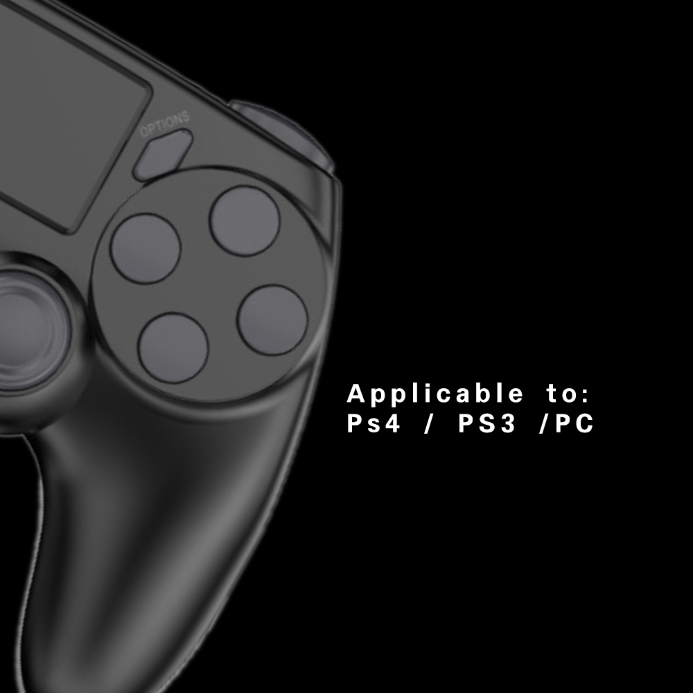 P47 2025 Wireless Gamepad for PS4, PS3, PC - Dual Vibration, 6-Axis Gyro, BT Joystick Controller with L2 R2 Triggers