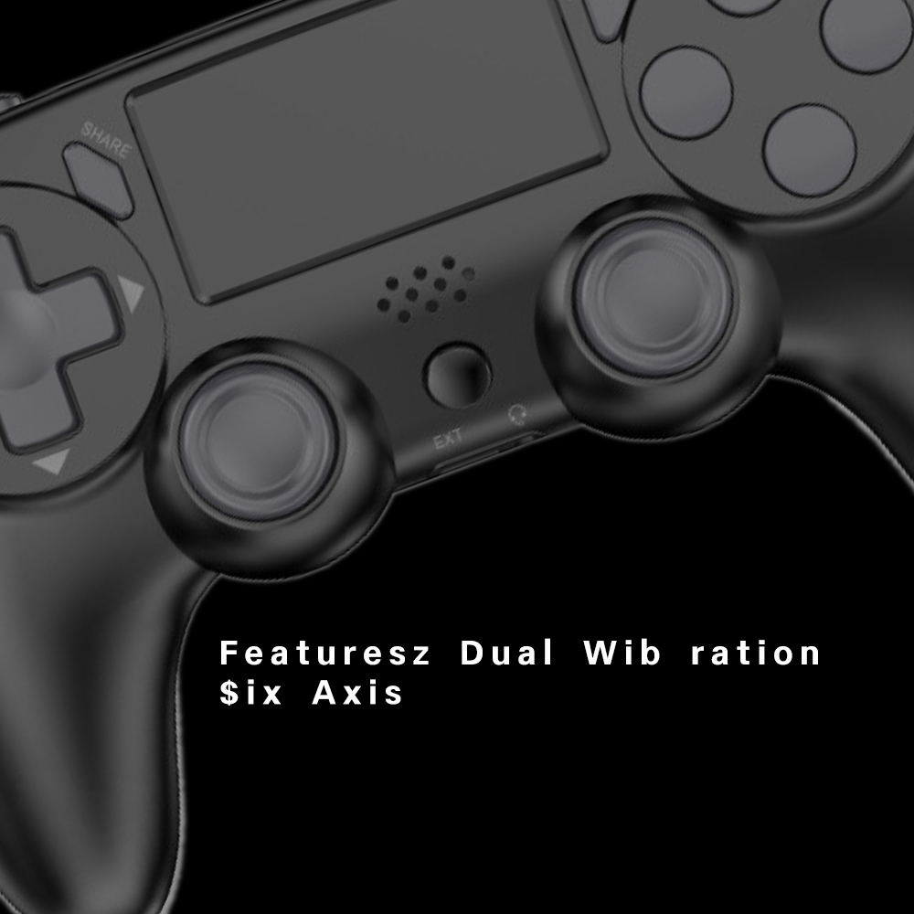 P47 2025 Wireless Gamepad for PS4, PS3, PC - Dual Vibration, 6-Axis Gyro, BT Joystick Controller with L2 R2 Triggers