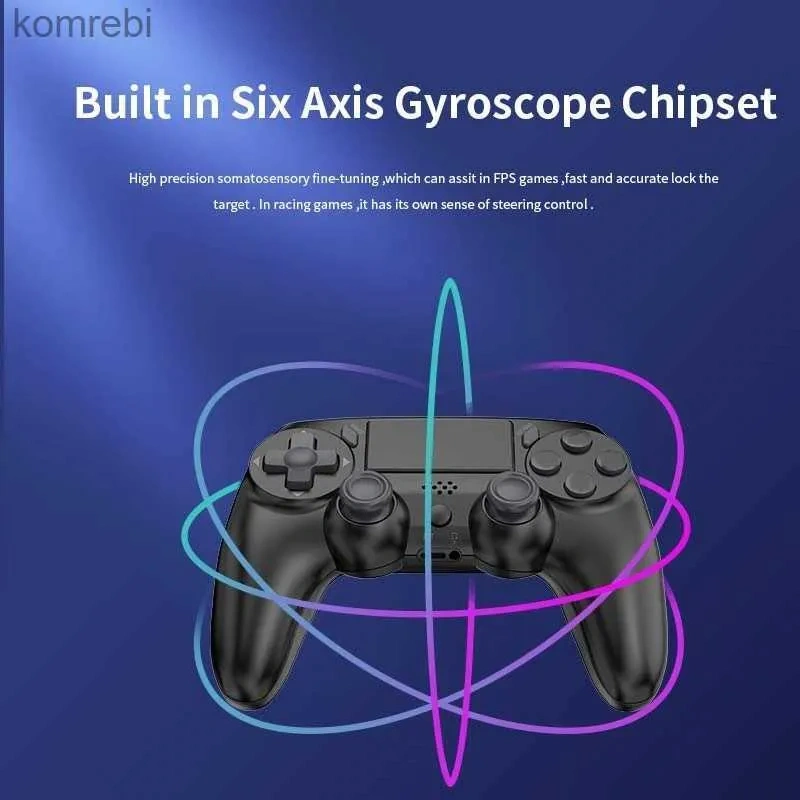 P47 2025 Wireless Gamepad for PS4, PS3, PC - Dual Vibration, 6-Axis Gyro, BT Joystick Controller with L2 R2 Triggers
