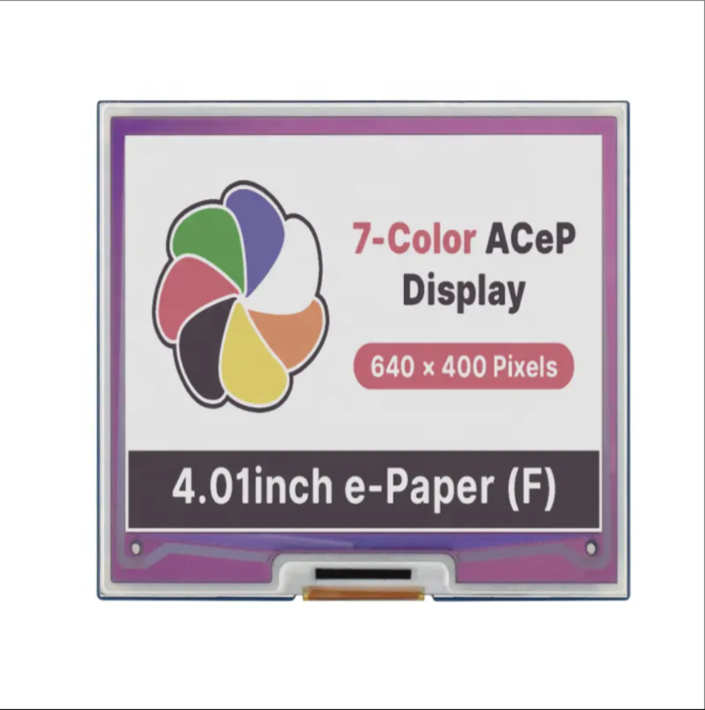 4.01 Inch e-Paper Display 7 Color ACeP Display e-ink Screen Module 640*400 Pixels SPI Interface