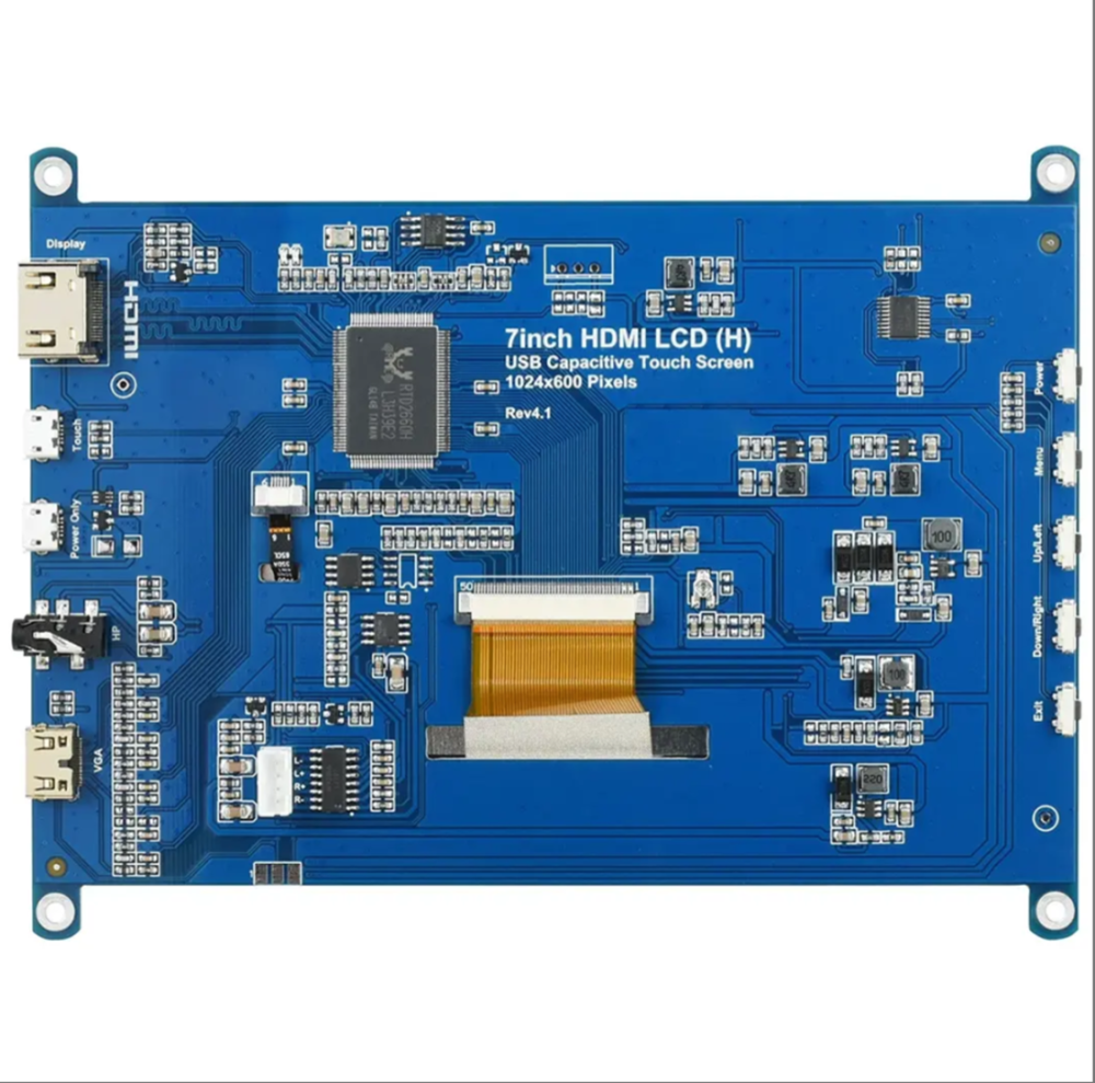 7inch Touch Screen LCD Module USB Capacitive Touch Display 1024*600 Pixels IPS Monitor