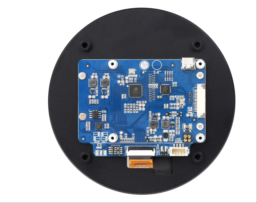 4Inch DSI Round Touch Display LCD Monitor 720*720 Pixels IPS 10-Point Touch Supports Raspberry Pi