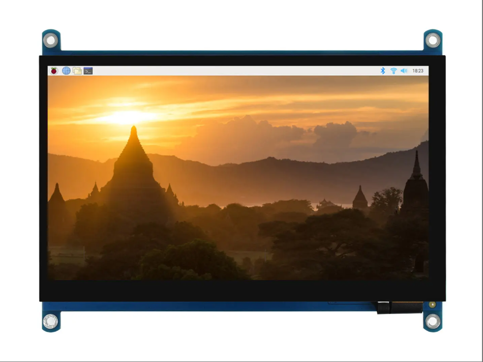 7inch Capacitive Touch Screen LCD (C) QLED Display 1024x600 IPS Monitor Low Power For Raspberry Pi