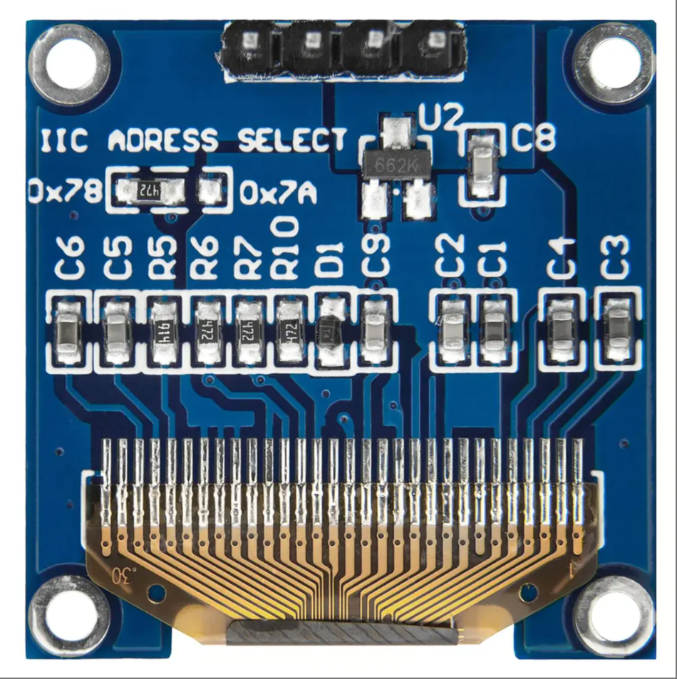 0.96 Inch OLED Display Module SSD1306 I2C Interface 128 x 64 Pixel Resolution