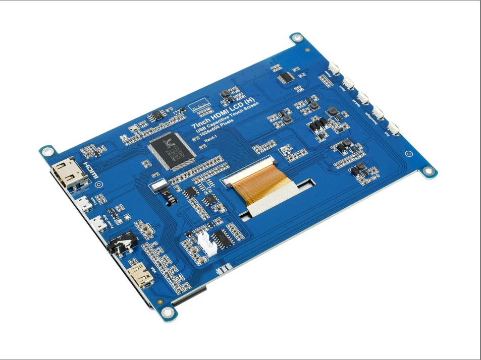 7inch Touch Screen LCD Module USB Capacitive Touch Display 1024*600 Pixels IPS Monitor