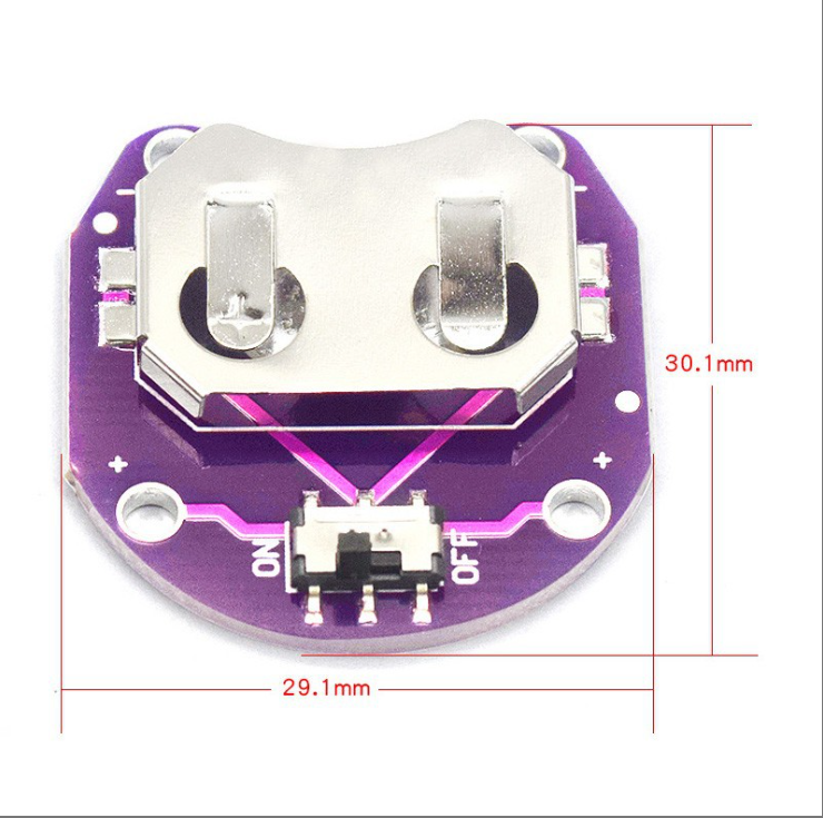 LilyPad Coin Cell Battery Holder CR2032 Battery Holder Module Switch Electronics
