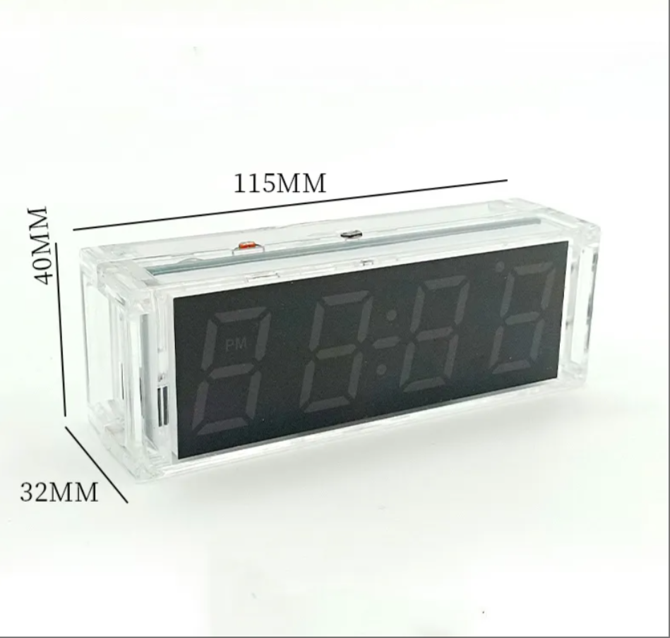 Seven color Digital LED Electronic Clock Kits LED Clock Kit Digital Tube Time Temperatiure Date with Practice Learning Project