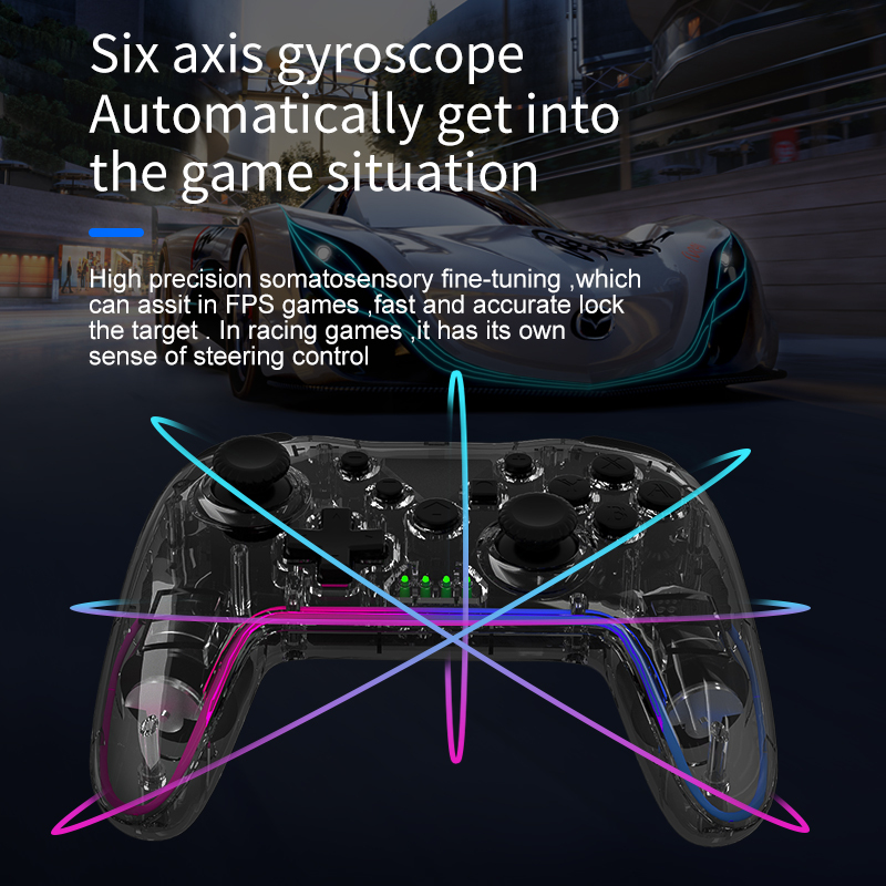 NS015 Wireless Gaming Controller for Switch Pro with 500mA Input Current Compatible with N-Switch/PS3/PC/Android Games