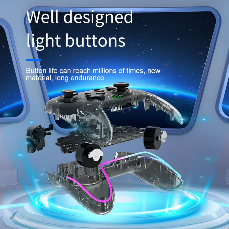 NS015 Wireless Gaming Controller for Switch Pro with 500mA Input Current Compatible with N-Switch/PS3/PC/Android Games