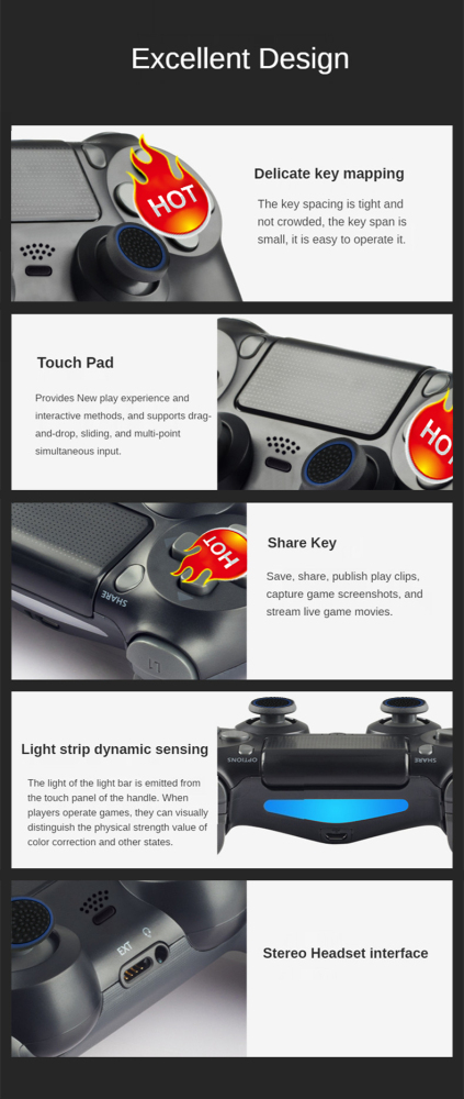 Wireless Gaming Controller for Switch Pro with 500mA Input Current Compatible with N-Switch/PS3/PC/Android Games