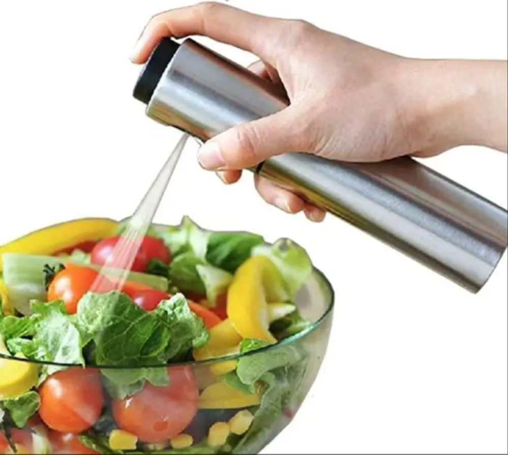 100ml Stainless Steel Olive Oil Spray Bottle Cooking Oil Dispenser for Salad BBQ Kitchen Baking and Roasting