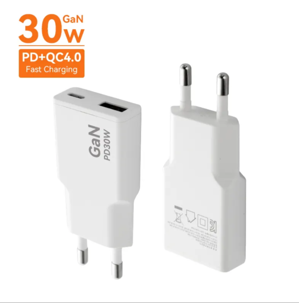 PD 30W Fast Charging Adapter Factory Direct Wall USB-C Adapter Charger Fast Charging Fast Cell Phone Adapters for Europe
