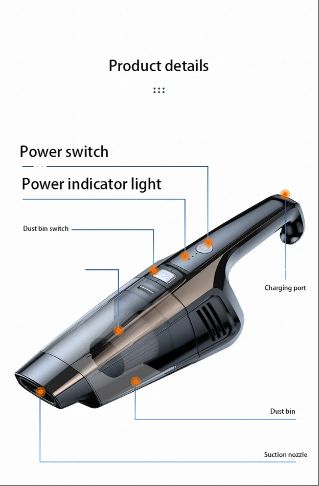 Handheld Brushless Motor Car Vacuum Cleaner 13000Pa Extractor Vacuum Cleaner High Power Vacuum Cleaner for the Car