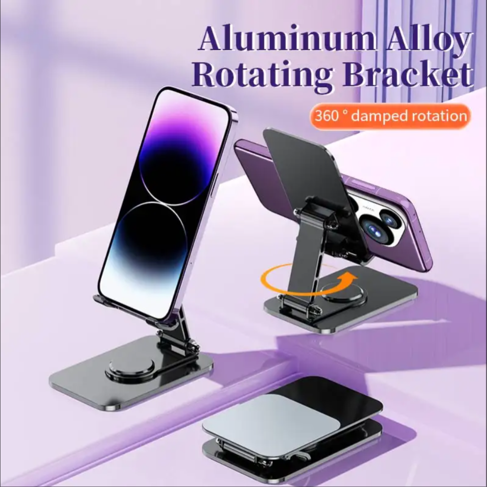 Desktop Rotating Bracket New Design Anti-slip Adjustable 360 Rotating Desktop Bracket Metal Folding Phone Holder Stand