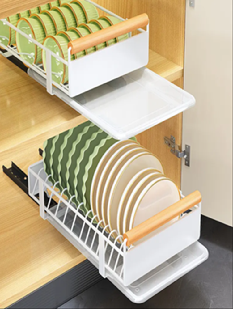Carbon Steel Divider Dinner Plates and Bowls Storage Shelves Drain and Ventilate Kitchen Storage Shelves