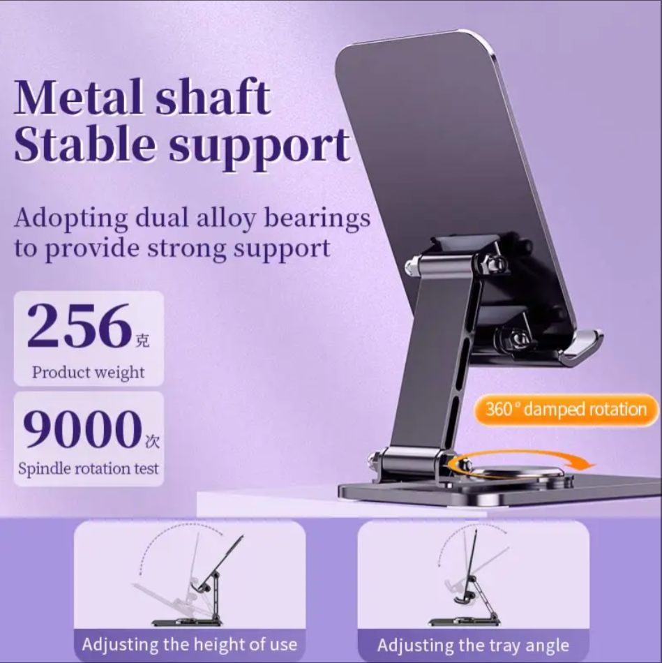 Desktop Rotating Bracket New Design Anti-slip Adjustable 360 Rotating Desktop Bracket Metal Folding Phone Holder Stand