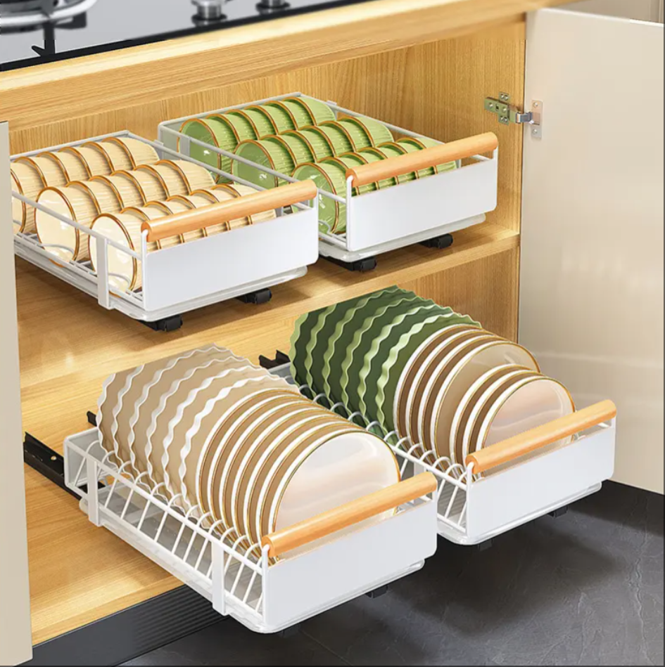 Carbon Steel Divider Dinner Plates and Bowls Storage Shelves Drain and Ventilate Kitchen Storage Shelves