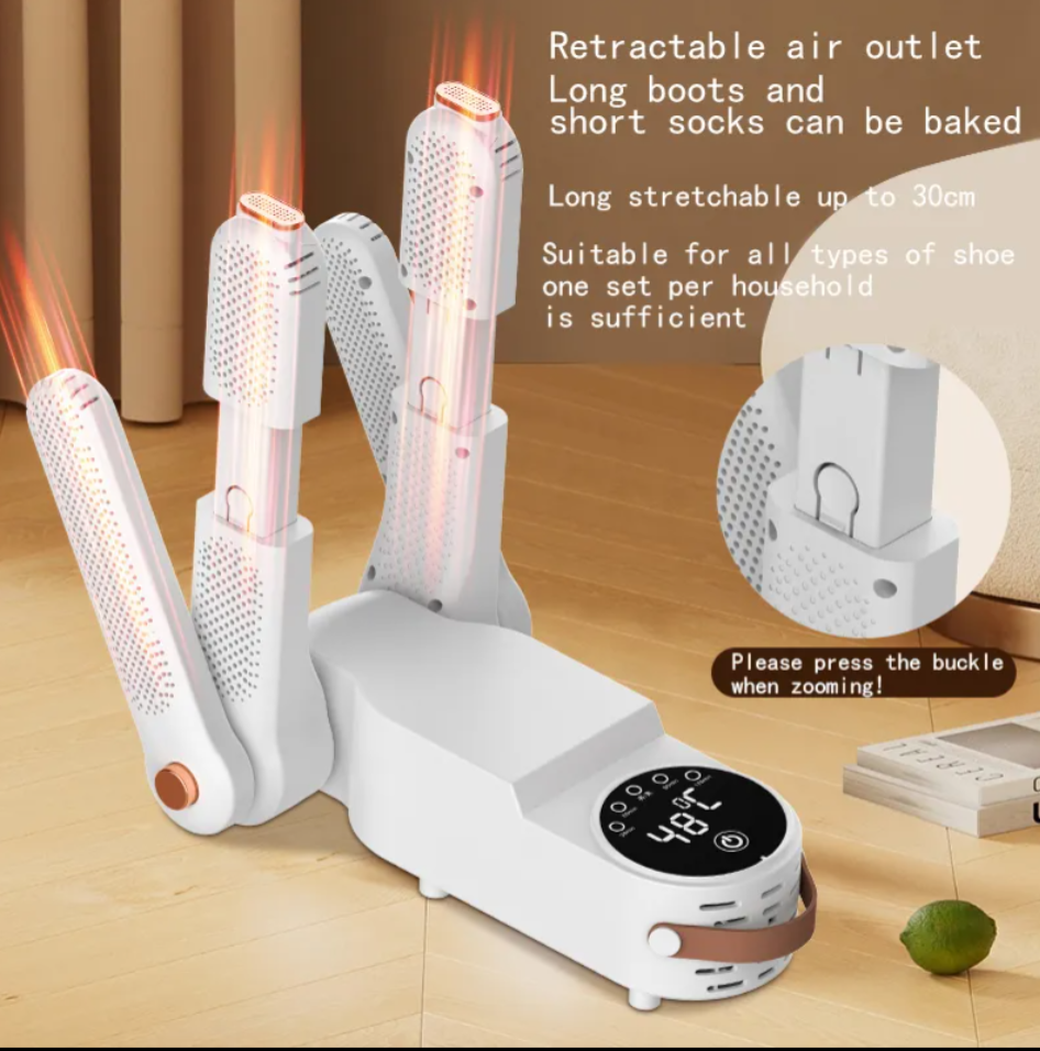 2025 Hot Selling Intelligent Timing Portable Shoe Dryer Home Electric Heater Quick Drying Foldable With Deodorization for Boots
