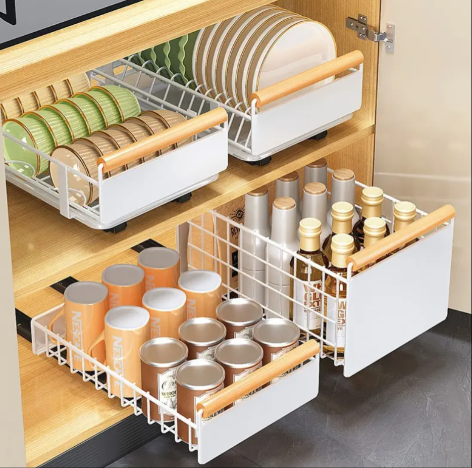 Carbon Steel Divider Dinner Plates and Bowls Storage Shelves Drain and Ventilate Kitchen Storage Shelves
