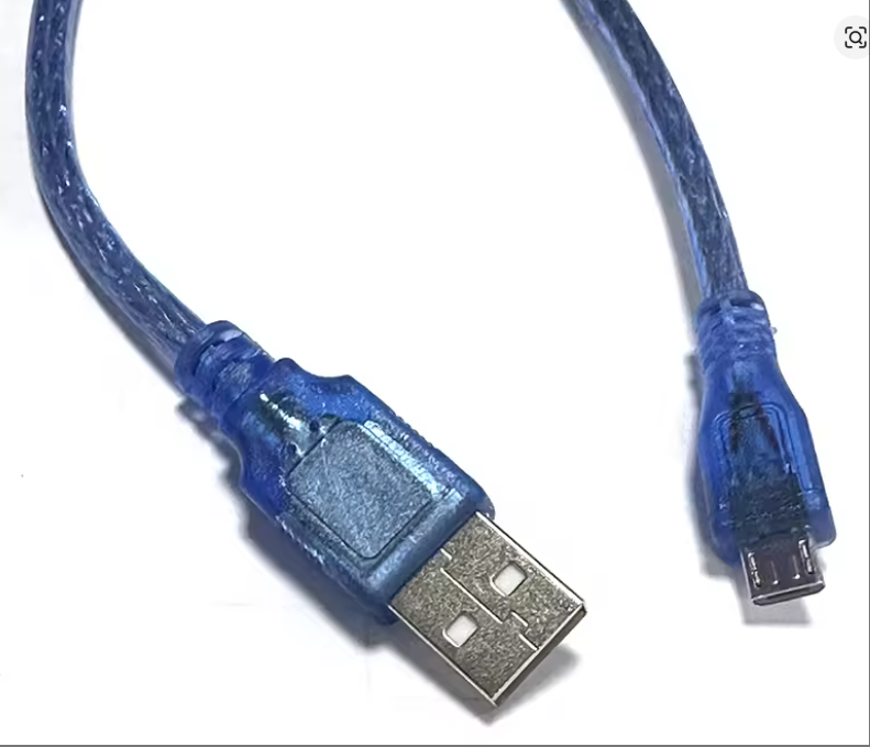 Transparent Blue Micro USB Cable Android V8 Charging Cable Am To Micro USB Data Cable 10PCS