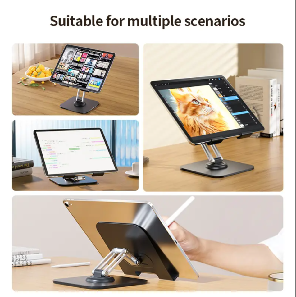 New Design Desktop Bracket Foldable Adjustable 360 Rotating Desktop Bracket Anti-slip Universal Laptop Desktop Rotating Bracket