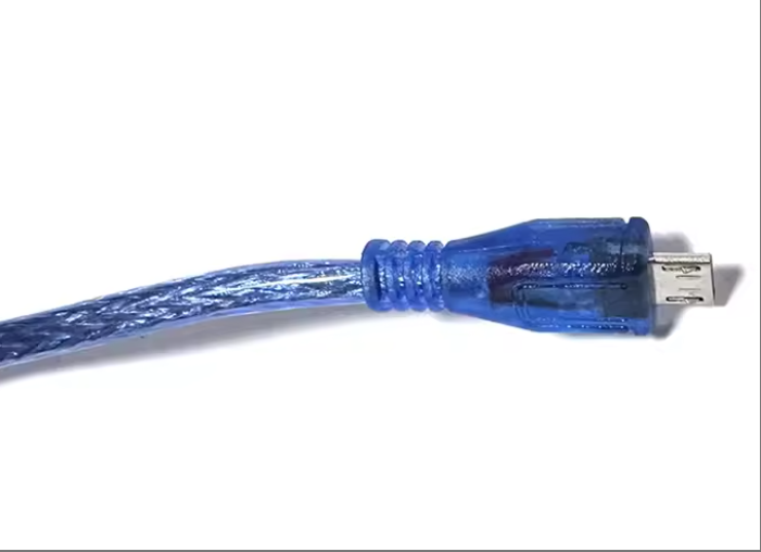 Transparent Blue Micro USB Cable Android V8 Charging Cable Am To Micro USB Data Cable 10PCS
