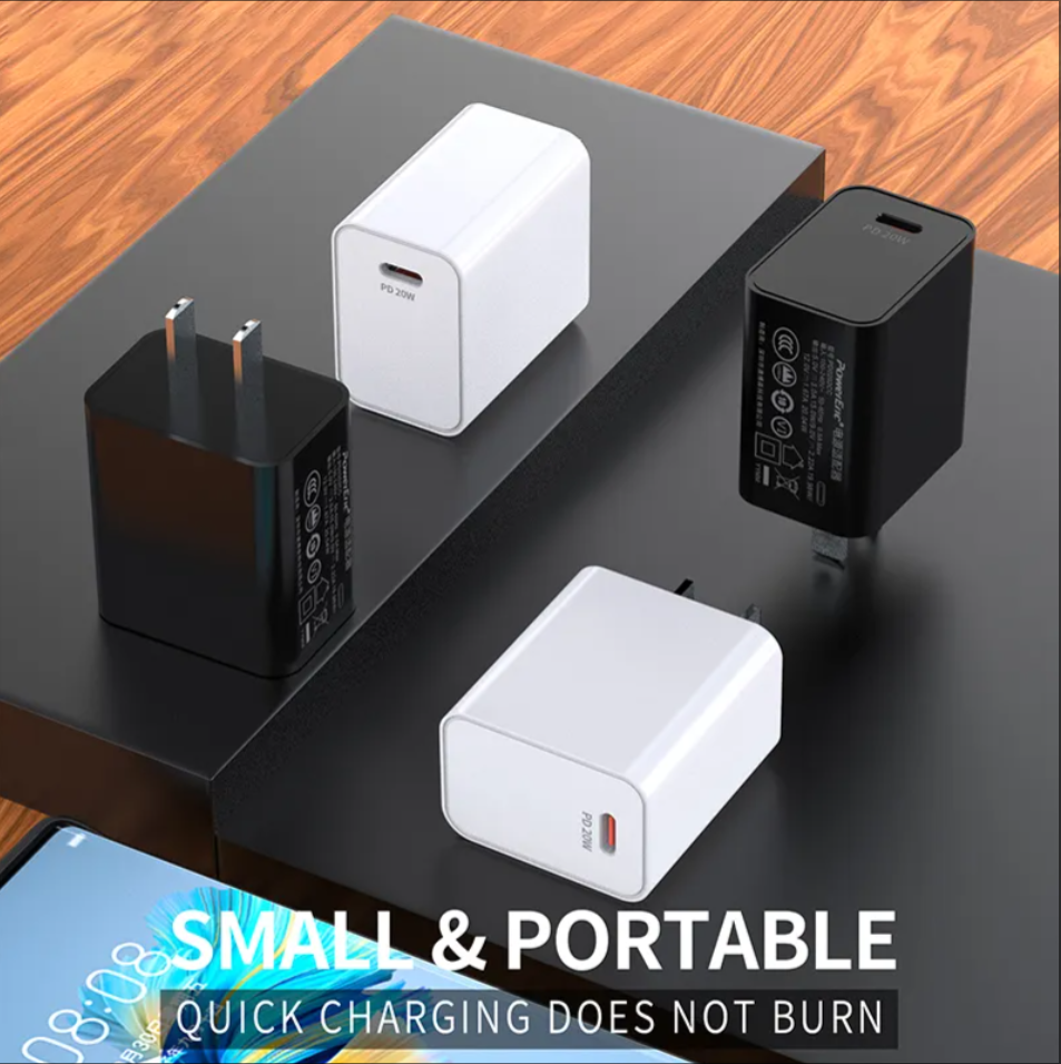 20W PD Charge Adapter Block Type c QC3.0 Fast Charging Adapter 20W USB Wall Charger Fast Charging 20W Power Adapter
