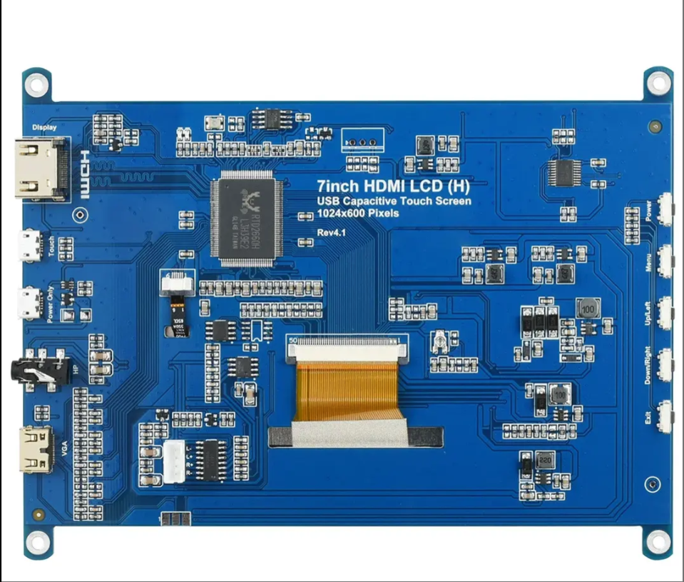 7inch Touch Screen LCD Module USB Capacitive Touch Display 1024*600 Pixels IPS Monitor