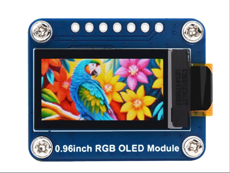 0.96 Inch RGB OLED Module 64*128 Resolution OLED Display Screen Monitor 65K Color SPI Communication