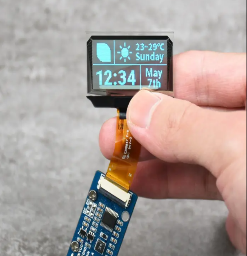 1.51 Inch Transparent OLED Screen 128*64 Resolution Display Monitors With Expansion Board SPI/I2C Interface Blue Display