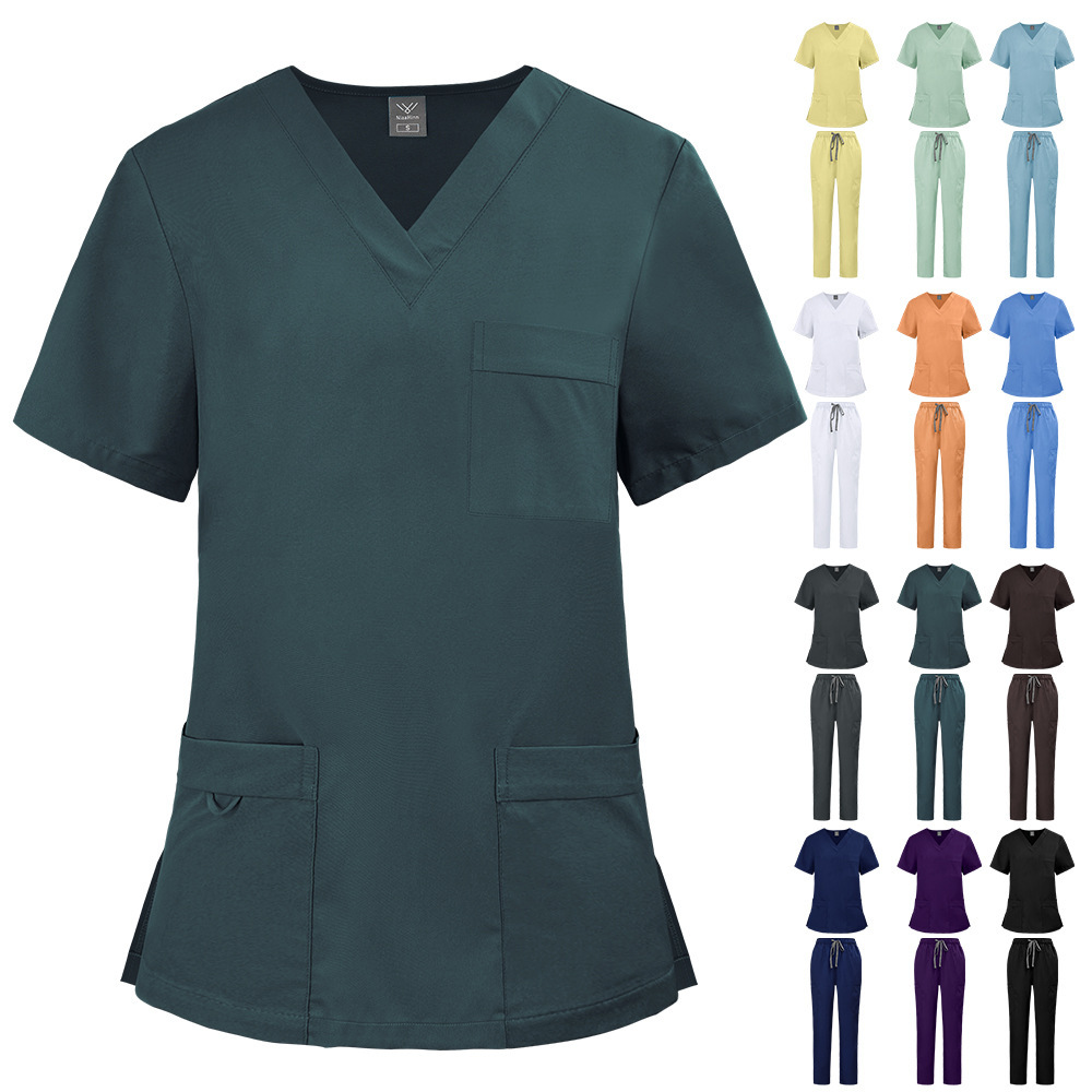2025 New Unisex Hospital Uniforms Nursing Uniform Sets Quick-drying Scrubs Sets Two-piece Set Top & Pants for Nurse Fashion Workwear Comfortable Breathable Work Clothes