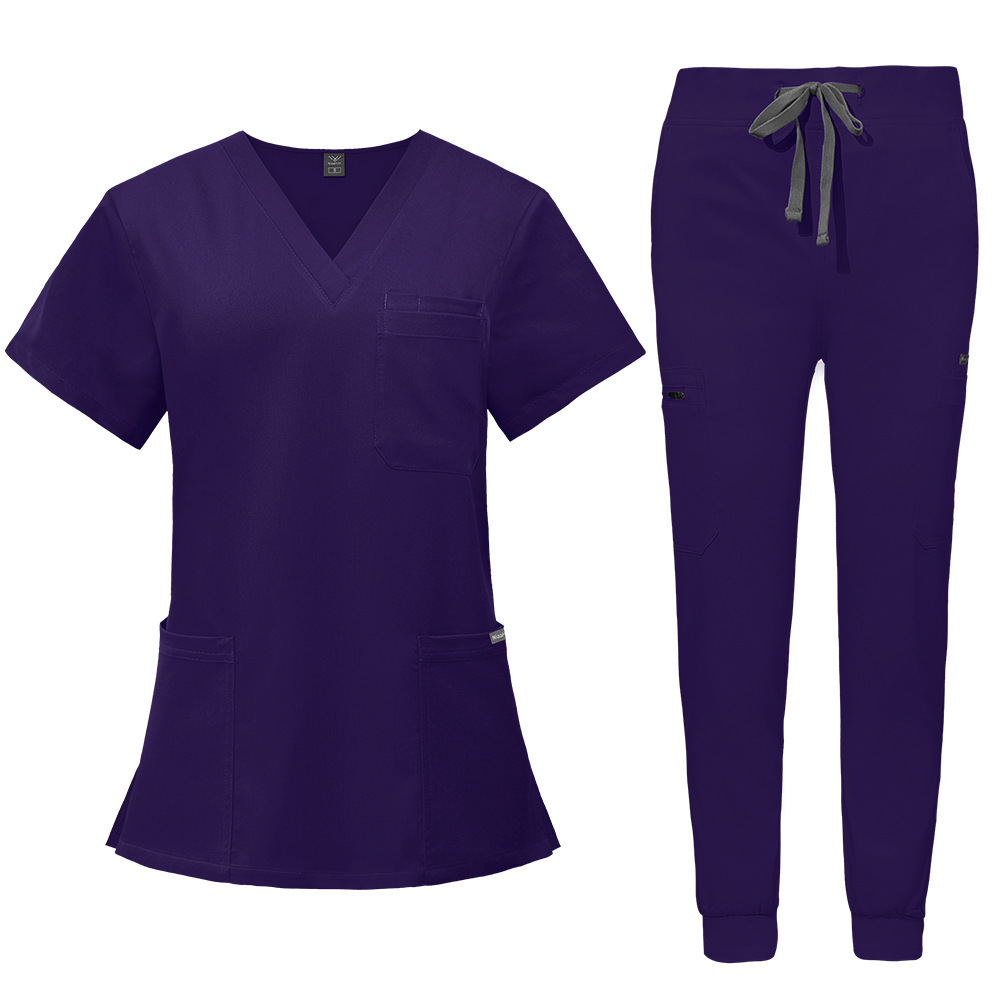 2025 New Unisex Hospital Uniforms Scrubs Uniform Sets Elastic Fabric Comfortable Nurse Work Clothes Short-sleeved Long Pants
